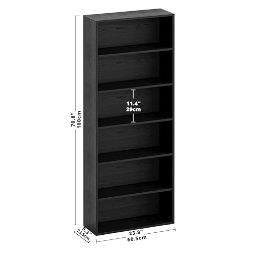 Side profile of 70 inch tall storage unit
