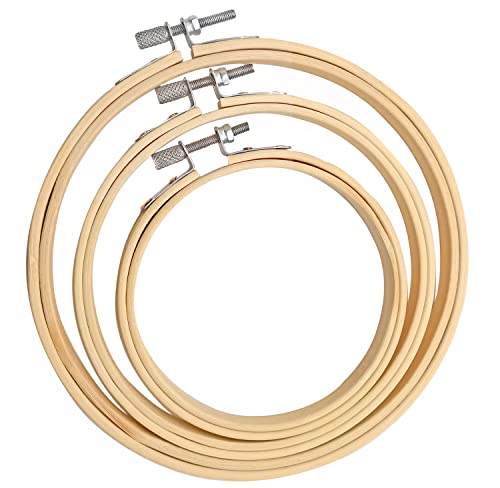 Cldamecy 3 piece embroidery hoop set