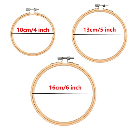 Cldamecy 4 inch bamboo embroidery hoop