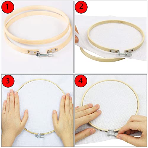 Cldamecy 6 inch bamboo embroidery hoop