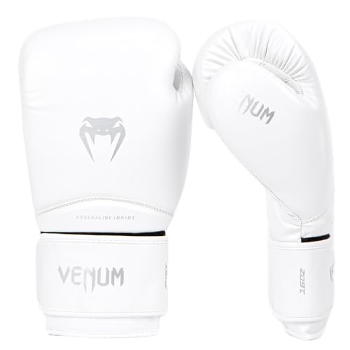 Venum Contender 1.5 Boxing Gloves White/Silver front view