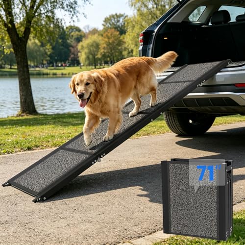 COZEER 71-inch Folding Non-Slip Pet Ramp full view