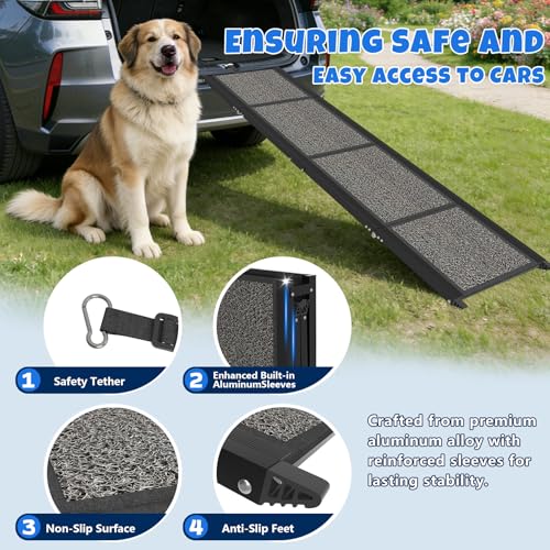 COZEER aluminum pet loading ramp frame detail