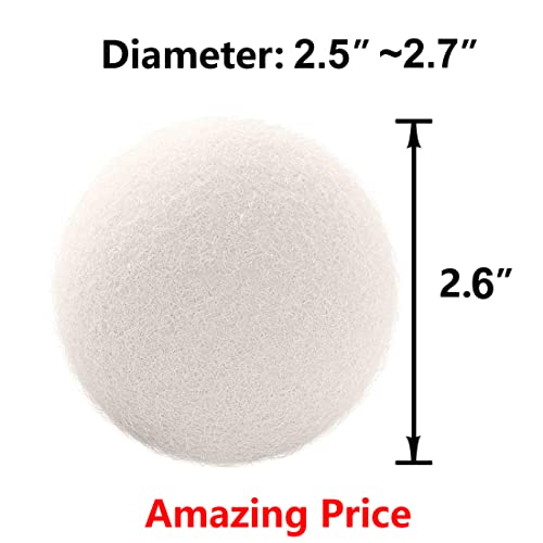 Organic wool drying balls in storage bag