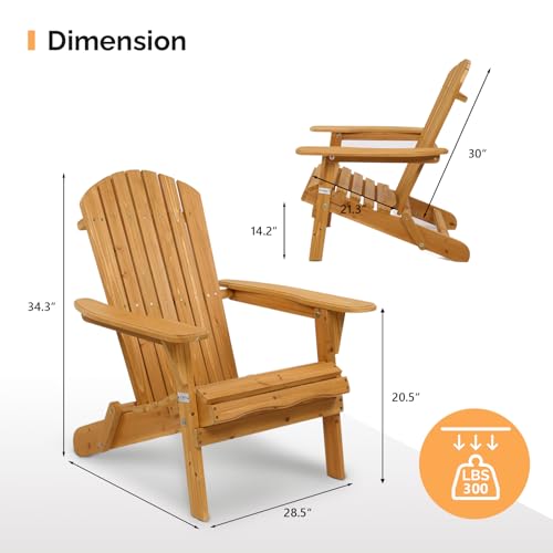 Close up of VINGLI Adirondack chair armrest and wood grain