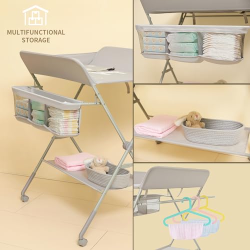 Side view of the KARAOK adjustable diaper station