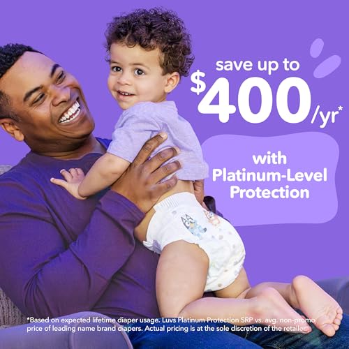 Luvs Platinum Protection diaper texture close up