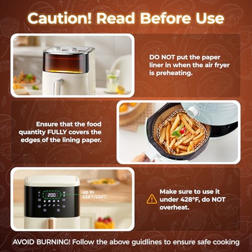 Liner containing cooked food