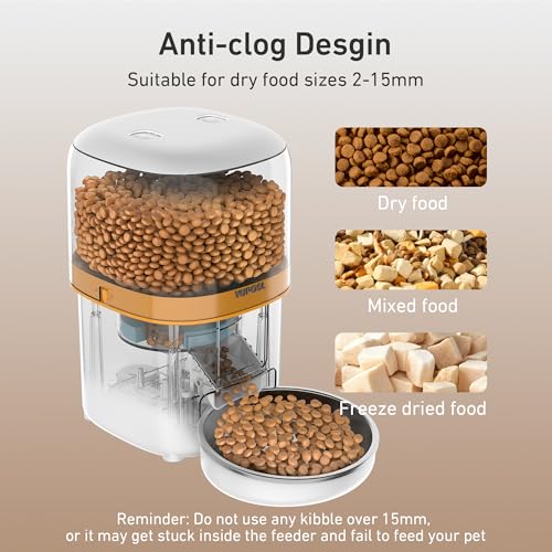 Top view of Yuposl 3L automatic pet feeder lid