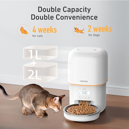 White Yuposl 3L automatic feeder in a home setting
