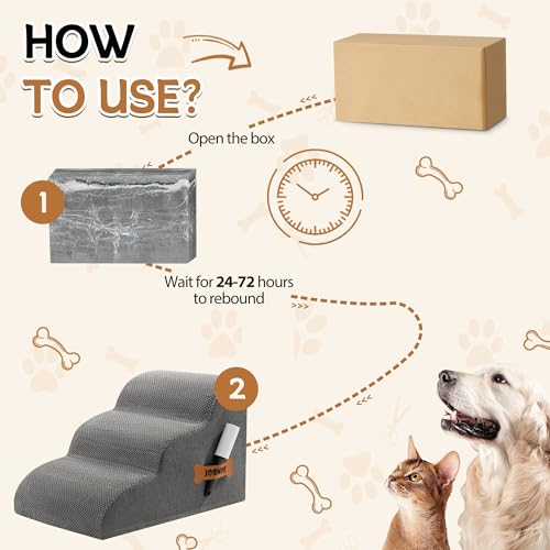 Grey ROMROL pet ramp on carpet
