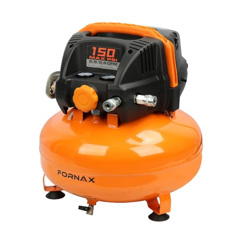 FORNAX 6 Gallon Pancake Air Compressor side view