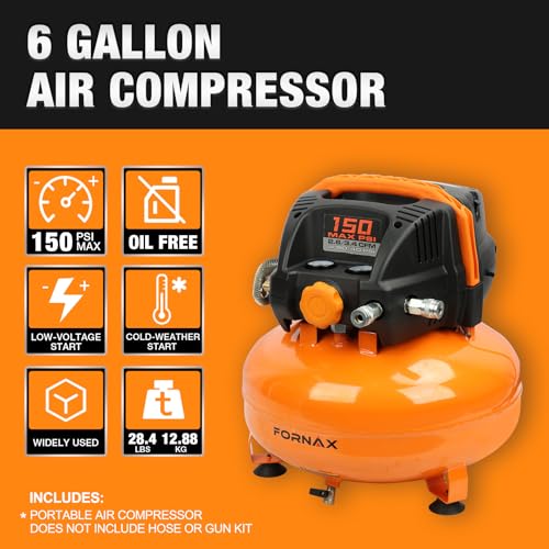 FORNAX oil-free compressor tank and handle