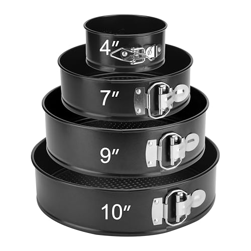 isheTao Springform Pan Set of 4 black