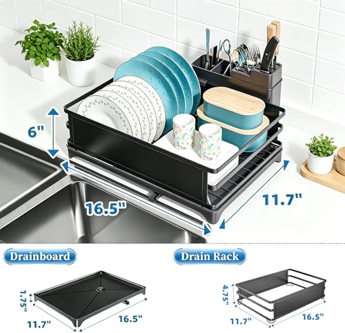 Dish rack 16.5-inch side angle