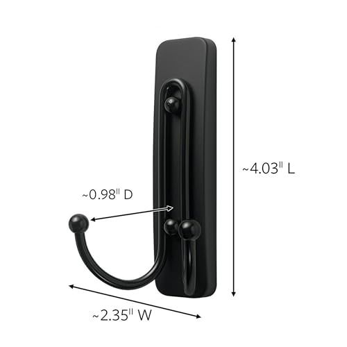 Close up of matte black finish on Command hook