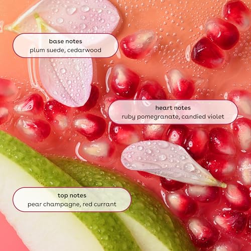 Close up of eos body wash bottle label