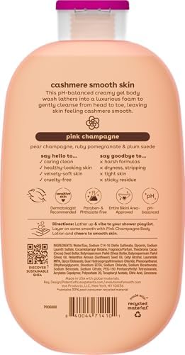 Lifestyle presentation of eos Pink Champagne wash