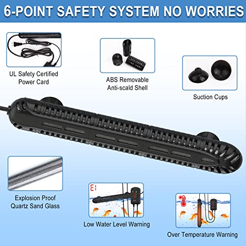 HiTauing fish tank heater with protective shell