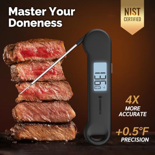 ThermoMonster thermometer with auto rotating LCD display