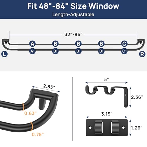 Close up of ENJOYBASICS curtain rod mounting base