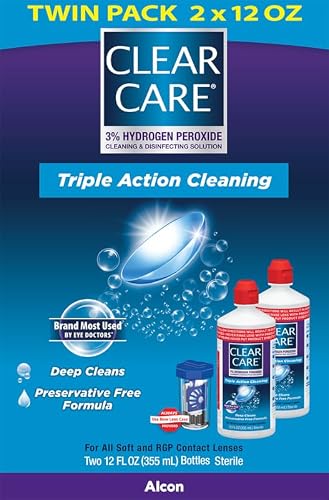 Clear Care disinfecting solution bottle label