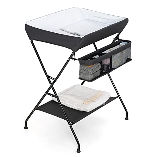 Costzon Portable Foldable Diaper Changing Station side view