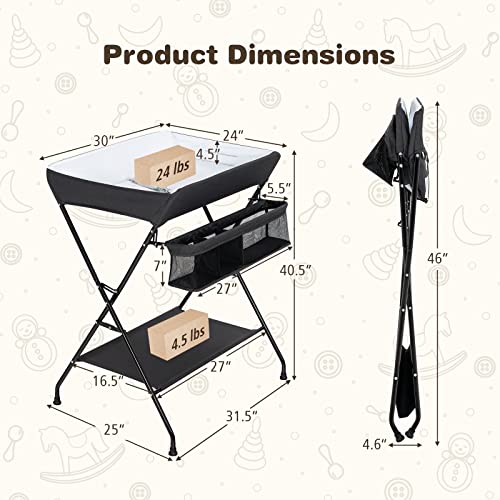 Costzon changing station waterproof surface with height scale