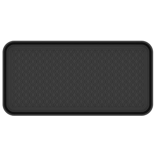 Ottomanson 15x30 black boot tray overhead view