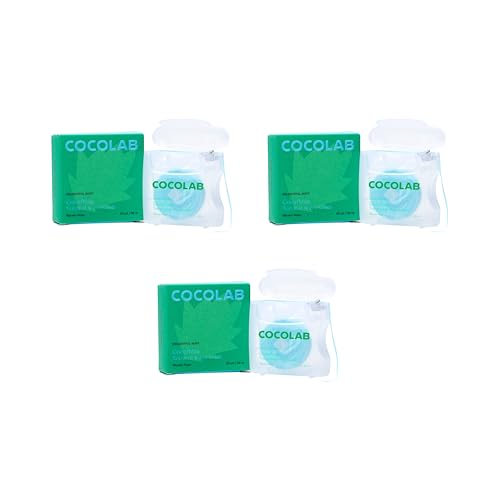 Cocolab Cocofloss 3-pack mint dental floss box