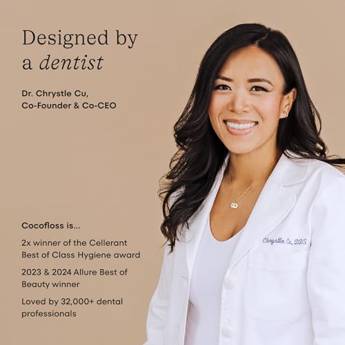 Back of Cocolab dental floss box with details