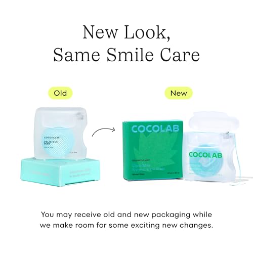 Recycled material label on Cocolab floss box