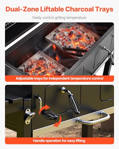 View of primary grilling surface and warming rack