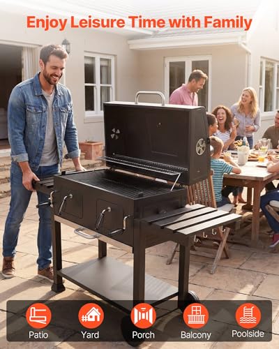 Anti-scald handle detail on grill lid