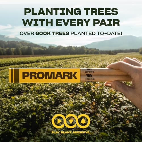 Hickory wood grain on ProMark percussion sticks