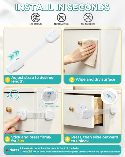 Niunuerga baby proofing locks for refrigerator