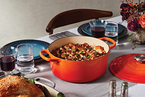 Le Creuset Dutch oven lid detail