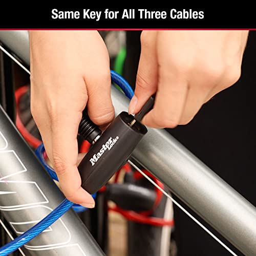 Master Lock cable lock keys and locking mechanism