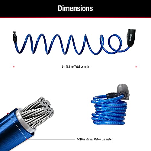 Braided steel structure of Master Lock cable