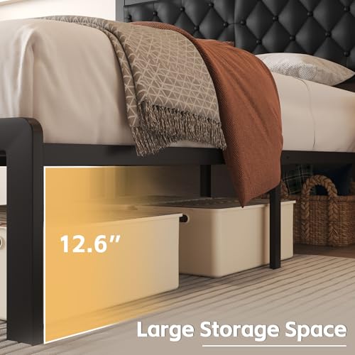 Fluest bed frame black finish view