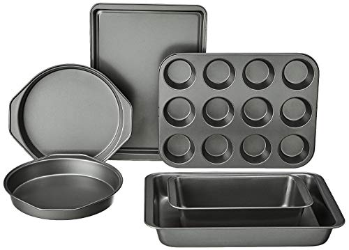 Basics 6 piece gray carbon steel bakeware set