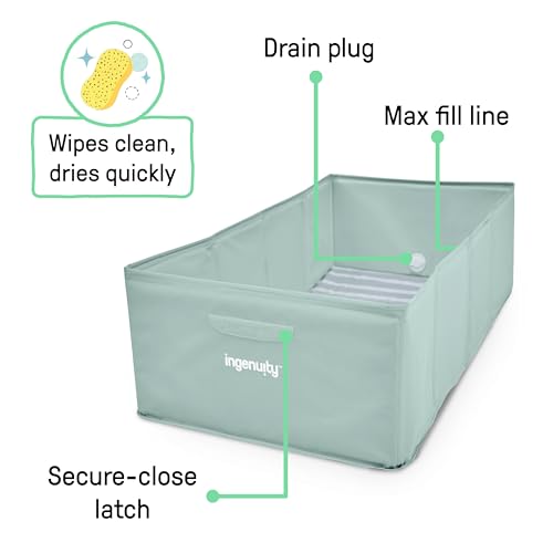 Ingenuity Tuckaway Tub featuring the max fill line indicator