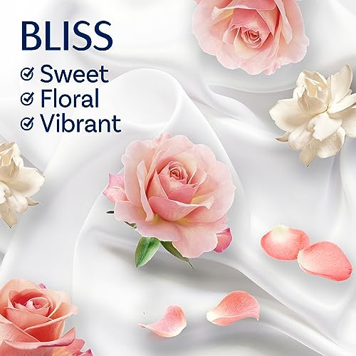 Close up of Downy Infusions Bliss scent label