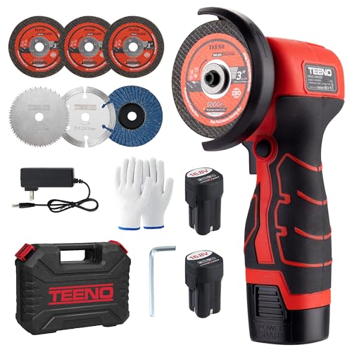 TEENO cordless angle grinder kit in red