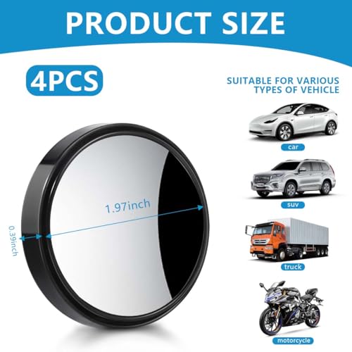 Round car side rear view convex mirror