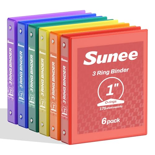 SUNEE 1 inch 3-ring binder set