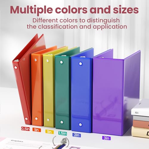 Set of 6 classic color binders