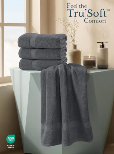 Grey bath towel unfolded 27x54 inches