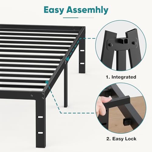 Modern black steel platform frame profile