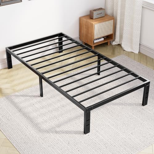 Low profile head and foot view of bed frame
